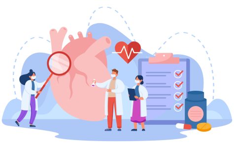 Tiny doctors studying huge human heart_compressed illustration MCO projets informatiques
